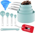 Measuring Cups & Spoons Set of 10 Pieces, Stackable Cups and Spoons, Nesting Measure Cups and Measuring Spoons with Stainless Steel Handle, Kitche...