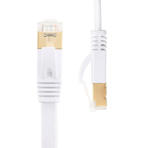 Jadaol Ethernet RJ45 Connector - Ethernet Modular Crimp Connectors Plugs 50 Micron Gold Plated - Only for cat7 30 or 32 AWG Flat Ethernet Cable - ...