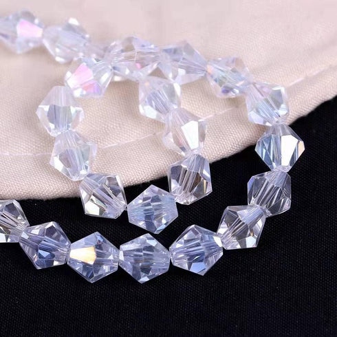 1700pcs Bicone Crystal Beads 2mm 3mm 4mm 5mm 6mm Crystal Glass Bulk Faceted Beads for Necklace Bracelet Earrings DIY Jewelry Crafts Making Supplie...