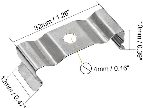 uxcell T8 Clips Bracket Hanger for Integrated Tube Light Fixture, Nickel-plated Manganese Steel, Pack of 15...