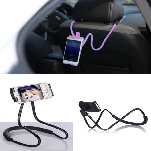 Lazy Cell Phone Holder - Universal Phone Holder to Wear Around Neck Lazy Bracket Free Rotating Smart Mobile Phone Mount Stand...