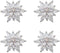 Jerler 4 Pcs Zircon Sliver Rhinestone Buttons Crystal Embellishments Sew on Clothing Buttons for Decoration and DIY...