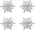 Jerler 4 Pcs Zircon Sliver Rhinestone Buttons Crystal Embellishments Sew on Clothing Buttons for Decoration and DIY...