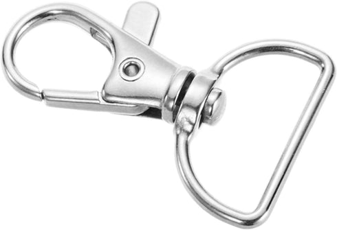 Swivel Clasp Swivel Snap Hooks Trigger Clips 1 Inch D Rings Metal Lobster Claw Clasps 40 Pcs for Making Snap Tabs, Keychain Hardware, Purse Hardwa...