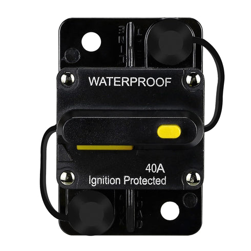 40 Amp Audio Circuit Breaker,12V-48V DC Fuse Holder,30-300A Breaker Switch,Inline Circuit Breaker with Reset Button,for Automotive Marine Boat Aud...