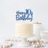 Royal Blue Glitter Happy 10th Birthday Cake Topper - 10 Sign Cake Topper - Cheers to 10 Years Party Supplies - 10th Birthday Party Decorations...