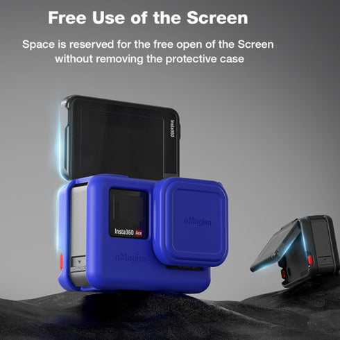 Silicone Cover Protective Case Compatible with Insta360 Ace Pro/Ace Single Case, Ace Pro/Ace Sports Camera Protective Case Accessories (Ace Pro - ...