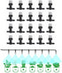 Plastic Mist Misting Nozzle Sprinkler Tee Joints for Misting Watering Plant Flower Cooling System Home Garden Irrigation, 20pcs...
