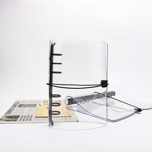 Clear A6 Binder with Elastic Band, 6 Black Rings Journal Planner Clear Budget Binder Thick PVC Notebook Cover Folder for 6 Holes A6 Grid Paper Ref...