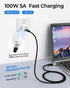 XYYZYZ USB C to USB C Cable 100W PD3.0 QC 5A USB C Charging Cable Nylon Braided Type C to Type C Cable Compatible with Galaxy S22/S21/A13, MacBook...