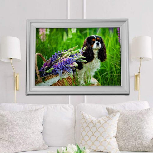 Dog in The Park Jigsaw Puzzles 500 Pieces Puzzles for Adults - Cavalier King Charles Spaniel Dog Puzzle -Animal Puzzles, Unique Difficult and Chal...