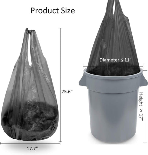 Trash Bags, 4 Gallon Handle-Tie Small Trash Waste Bag, Little Garbage Bags for Bathroom, Kitchen, Picnic, Office, Bedroom, 5 Pack/100 Counts...