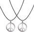 2 Pack Hippie Style Peace Sign Necklace Hippie Party Dressing Accessories, Silver...