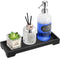 Luxspire Bathroom Vanity Tray, Resin Black Bathroom Tray Toilet Tank Tray, 11 x 4 inch Kitchen Sink Trays, Countertop Organizer for Candles Soap T...