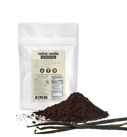 Vanilla Bean Powder - 2 oz - Premium 100% Pure Ground Tahitian Vanilla Bean Powder - For Cooking, Baking, Coffee, Smoothies & Desserts - No Filler...