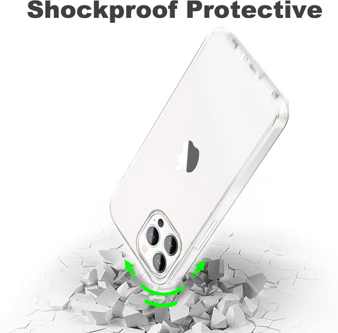 Compatible with iPhone 12 Pro Max Case Clear, Transparent Soft Shockproof Protective Slim Thin Bumper Cover Phone Case...