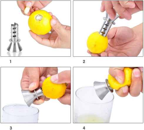 Citrus Lemon Juicer Squeezer Hand Press Stainless Steel Manual Reamer, Quick To Get Fresh Juice Every-Time Fruits Tools (Lemon juicer)...