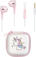 Earbuds for Kids with Storage Case Cute Kids Earbud with Mic Microphone for School Wired in-Ear Headphones for Girls Boys Adultskids Earbuds (Pink...