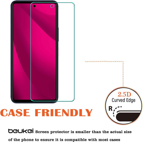 beukei (3 Pack) Designed for T-Mobile Revvl 7 Pro 5G Screen Protector Tempered Glass, Anti Scratch, Bubble Free...