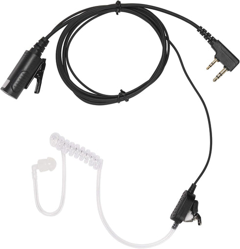 New HD-Mic Single-Wire Earpiece Surveillance Kit Compatible with Retevis BaoFeng, BTECH, Kenwood, Arcshell AR-5 Walkie Talkie with PTT Mic Tanspar...