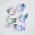 Katy Sue 'ICY Watercolour' Die-Cut/Paper Tole Flowers & Leaves. Contains 12 Letter Sized Sheets - 8 of Die Cut Flowers & 4 of Die Cut Leaves in Bl...