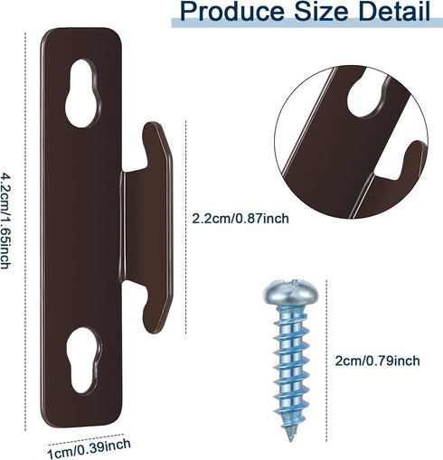 Sratte Curtain Rod Bracket Curtain Rod Single Bracket Curtain Hardware Brackets Spreader Wall Bracket Hooks with Screws Window Hardware Rod Holder...