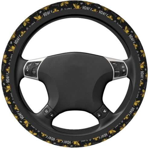 KiuLoam Honey Bees Car Steering Wheel Cover, Universal Fit 15 Inch Steering Wheel Cover Protector for SUV Sedan Vans Trucks for Women Men...