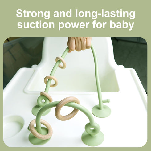 Gogzy - Parent-Child Interactive Silicone Baby Toy Set - Suction Cups Education Teething Toys for Infant Toddler Ages 6M+, BPA Free (Olive)...