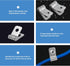 50 Pcs Fence Wire Clamps Agricultural Fencing Mount Clips with 50 Pcs Stainless Steel Screws, Cord Clamp for 12-16 Gauge Welded Wire to Wood,Chris...