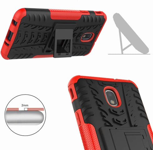 Phone Case for Samsung Galaxy J7 Star J 7 Crown 7J Refine 2018 J7V V 2nd Gen with Tempered Glass Screen Protector Cover Stand Hard Rugged Cell Acc...