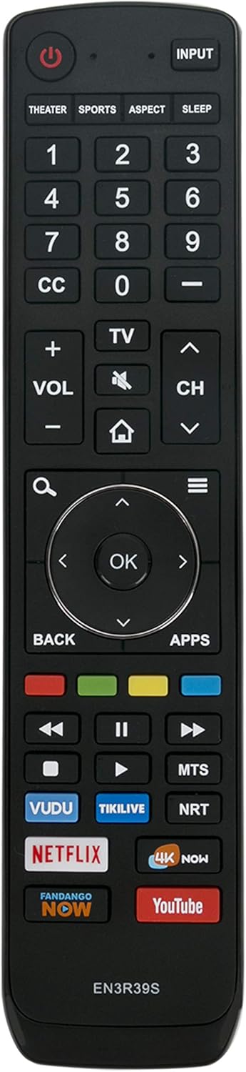 New Replaced Remote Control Compatible with Sharp 4K UHD Smart TV EN3R39S LC-43Q7000U LC-43Q7020U LC-43Q7050U LC-43Q7060U LC-43Q7070U LC-43Q7080U ...