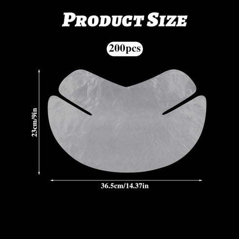 200 Sheet Disposable Neck Wrinkle Mask for Lock in Moisture Plastic Neck Mask Paper Sheets Wrapped Cling Mask Cover Film Patches Neck Tightening M...