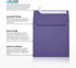 LUXPaper Square Invitation Envelopes | Peel & Press | 6" x 6" | Wisteria Purple | 80lb. Text | 50 Qty...