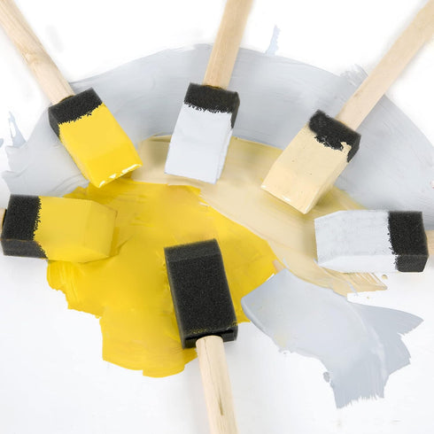 Mister Rui Foam Paint Brush, Mister Rui-Poly Foam Paint Brushes 1 Inch-24 Pack, Small Paint Sponge Brushes for Painting and Cleaning...