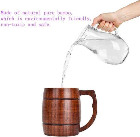 Beer Stein Wooden Cups Cup, Beer Mugs Beer Mug, Beer for Drinks Coffee Water...