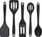 Small Spatulas 5PCS, Silicone Turner Easy to Clean, Flexible Brownie Spatula, Spatulas for Kitchen Use, Mini Silicone Spatula for Fish, Fried Rice...