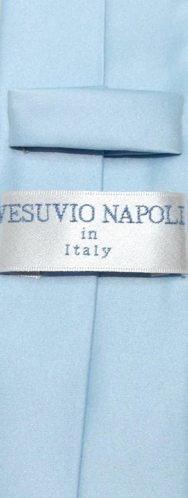 Vesuvio Napoli Narrow NeckTie Skinny BABY BLUE Color Men's Thin 2.5" Neck Tie...