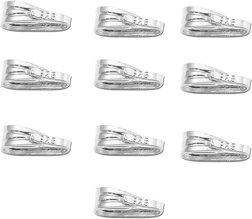 10pcs Solid Sterling Silver Snap-on Bail Pendant Connector Finding for Jewelry Charm Necklace Component Making Supply...