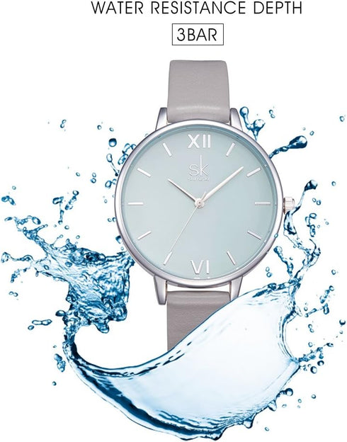 SHENGKE Women Watches Leather Band Luxury Quartz Watches Girls Ladies Wristwatch Relogio Feminino...