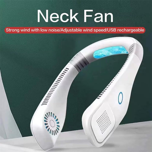 Portable Mini Turbofan Ultimate Summer Comfort with the Whisper-Quiet USB Bladeless Lazy Outdoor Sports Portable Neck Fan (White), Normal, HP-F6...
