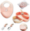 Silicone Suction Plate for Baby, Bibs, Spoon, Fork, Baby Eating Essentials, Toddler plate and Utensils Set(Silicone Baby Feeding Set - Mushroom - ...