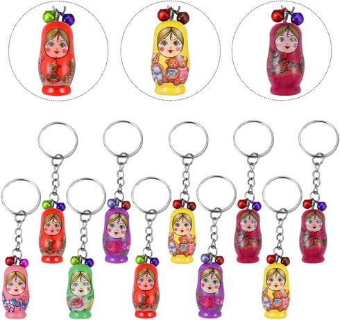 Toyvian 36pcs Key Chain Russian Doll Keychains Dolls Girls Russian Stacking Toys Miniature Babushka Doll Mobile Phone Charm Pendant Cute Keychain ...