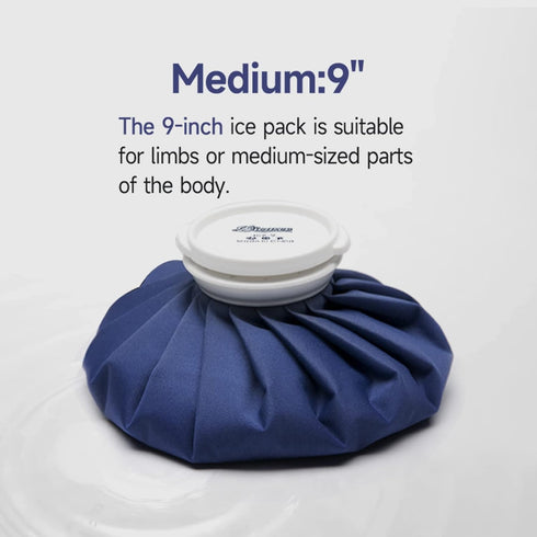 Ice Pack for Injuries Reusable, Ice Bags Hot Water Bag for Hot & Cold Therapy and Pain Relief with Cover, No-Leak Elastic Breathable Ice Bag, Size...