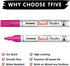 Pink Paint Pens Permanent Markers - 2 Pack Paint Markers for Metal, Rubber,Wood, Rocks, Canvas, Plastic, Dark Surface, Craft Art Supplies, Medium ...