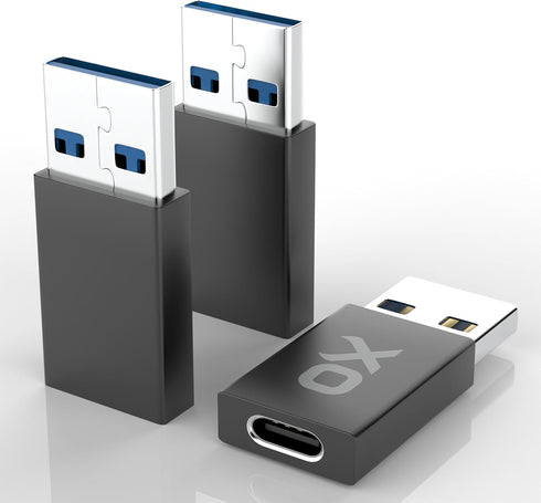 USB to USB C Adapter: Small but Mighty! High-Speed Type-c to USB Adapter. Gen 3.2 USB C to USB A Adapter for Charging & Data Transfer (Black, USB-...