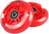 2-Pack 80mm 3-Wheeled Scooter Rear Wheels Light Up Inline Skate Replacement Wheels w/Bearings (Red)...