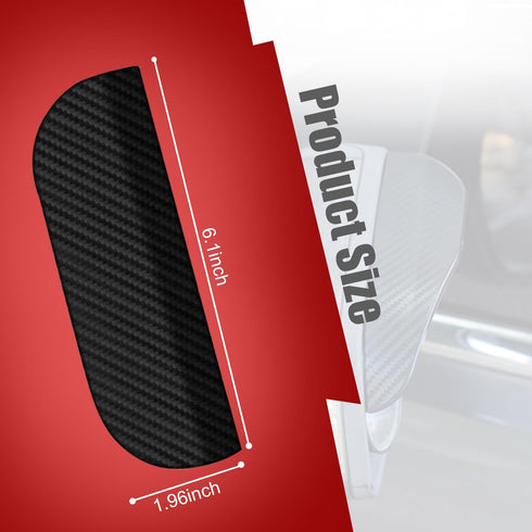 2PCS Rear View Mirror Visor,Carbon Fiber Mirror Rain Visor,Universal Car Rear View Mirror Rain Cover,Snap on Rain Eyebrow,Car Exterior Accessories...
