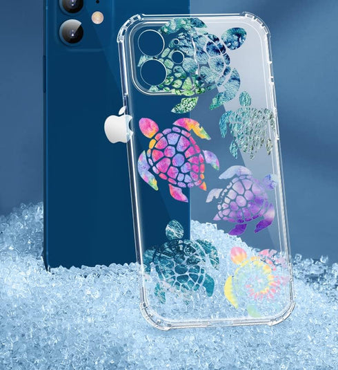 Sea Turtles iPhone 13 Pro Max Case,Ocean Creatures Pattern Design for Women Men,Soft Transparent TPU Bumper Case for iPhone 13 Pro Max...