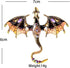 Enamel Pterosaur Dragon Brooch Pin,Colorful Rhinestone Dinosaur Animal Suit Lapel Pin Crystal Dragon Wings Badge Coat Pin Jewelry for Women Men...