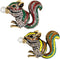 2Pcs Creative Squirrel Pearl Brooch Animal Coat Sweater Lapel Brooches For Wedding Party Gift...